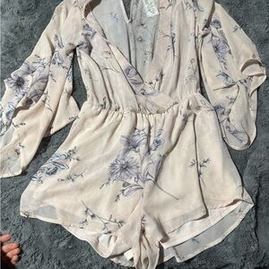 Floral Long Sleeve Romper